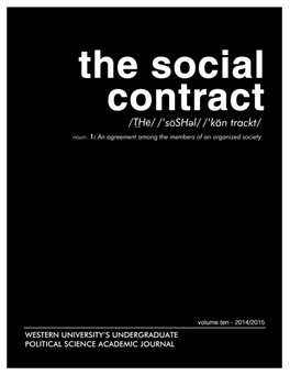 2015 Issue of the Social Contract