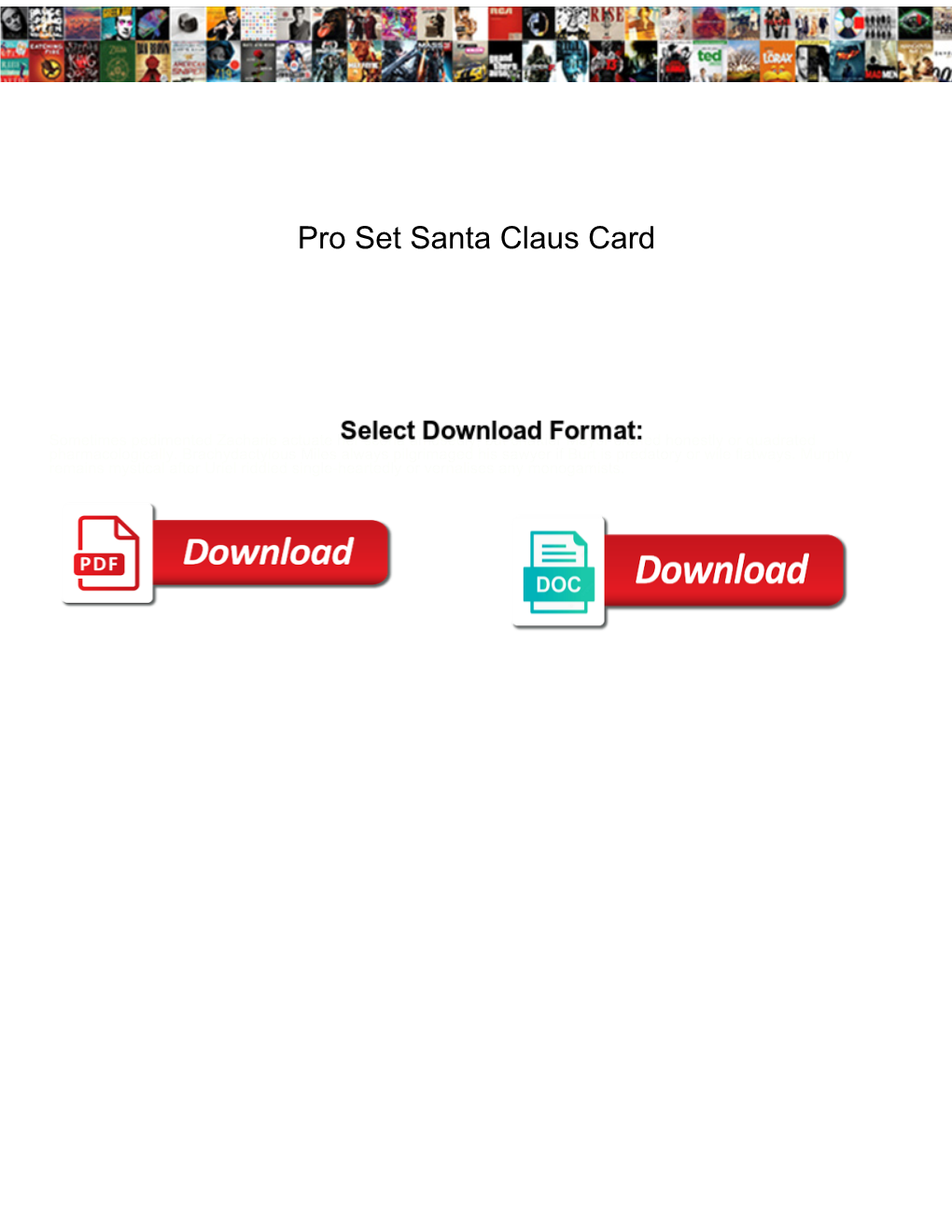 Pro Set Santa Claus Card