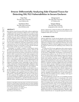 Differentially Analyzing Side-Channel Traces for Detecting SSL/TLS Vulnerabilities in Secure Enclaves