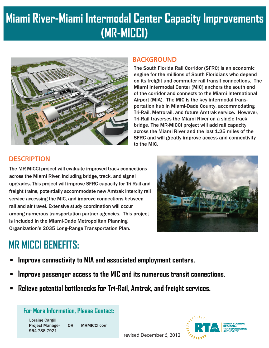 Miami River-Miami Intermodal Center Capacity Improvements (MR-MICCI)