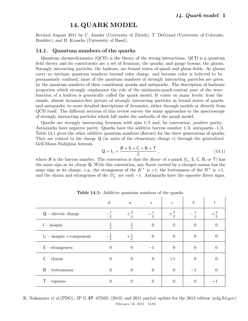 Quark Model 1 14