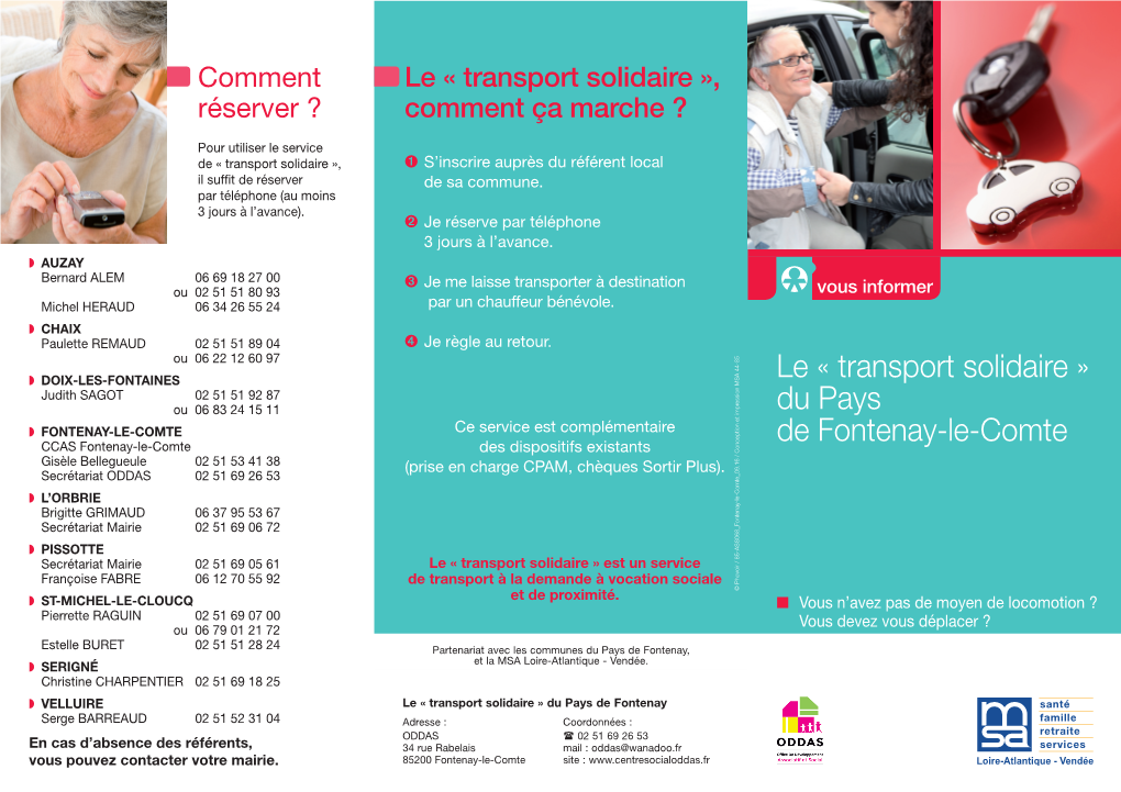 Le « Transport Solidaire » Du Pays De Fontenay-Le-Comte