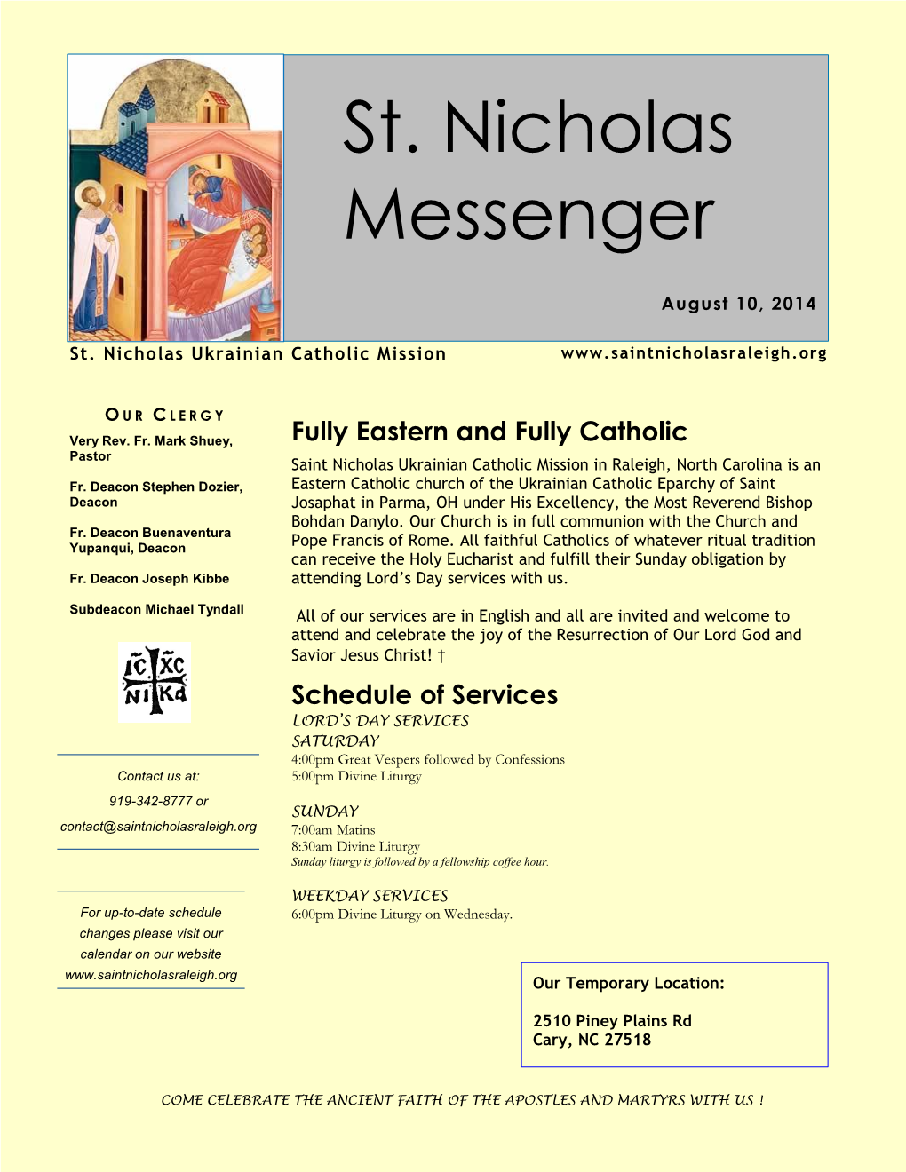 St. Nicholas Messenger