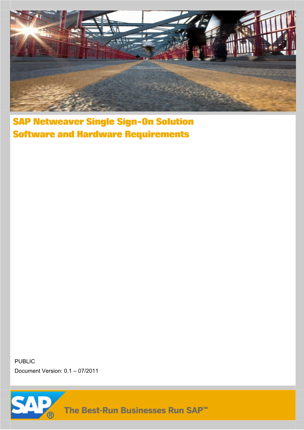 SAP Netweaver Single Sign-On Hardware and Software