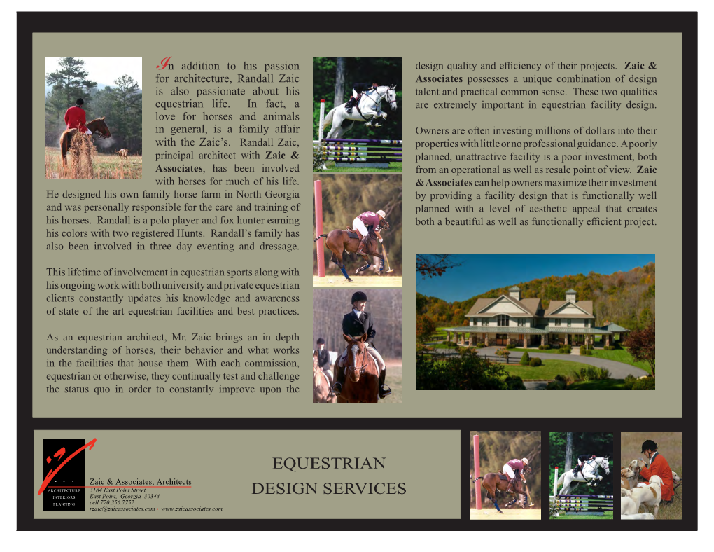 Equestrian Design Services