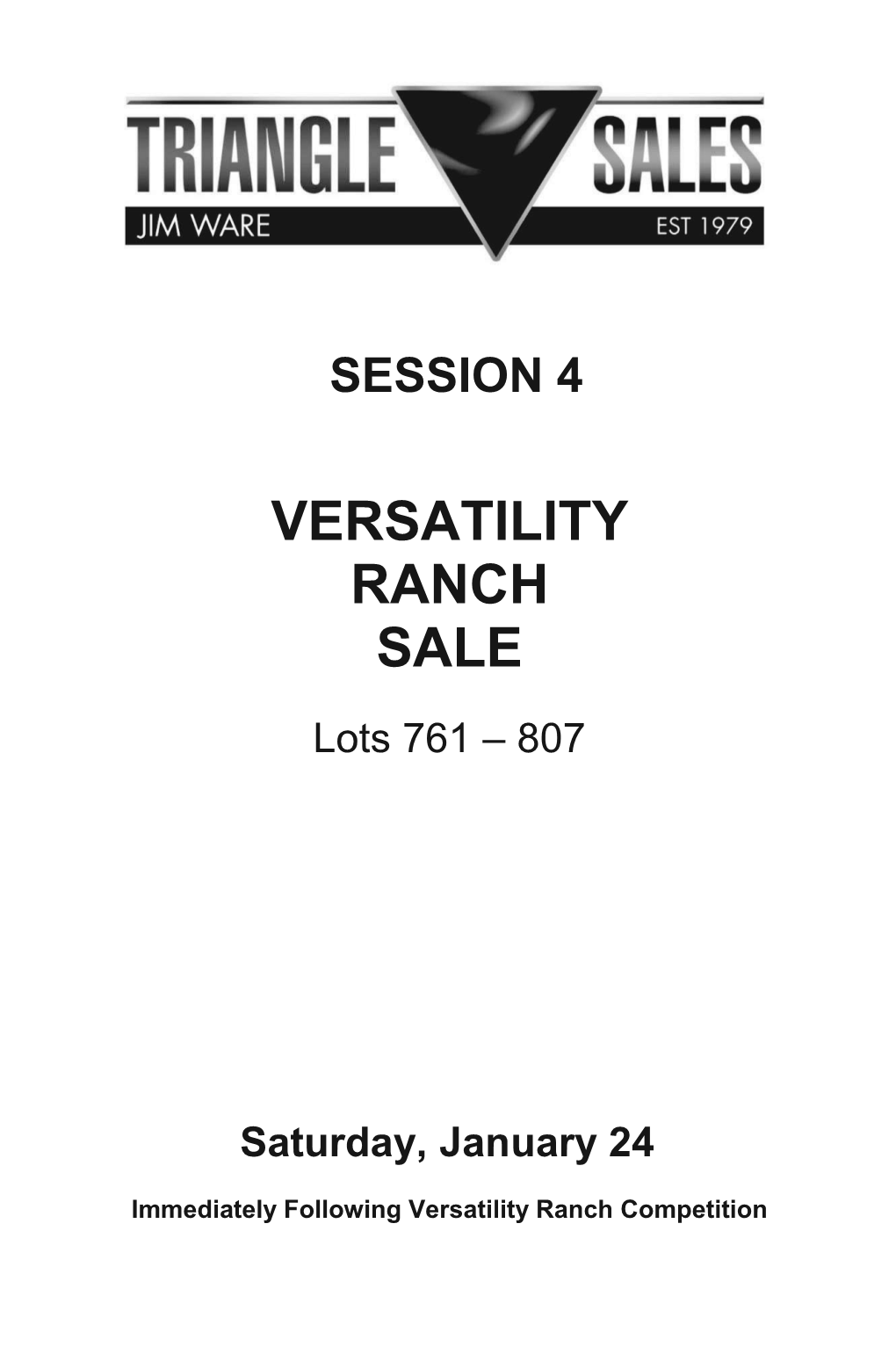 Versatility Ranch Sale