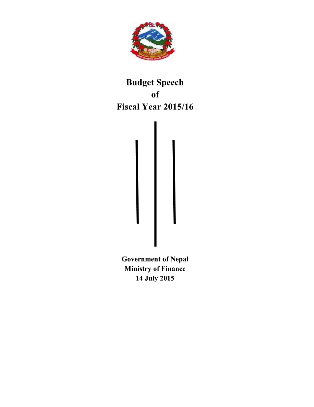 Budget Speech of Fiscal Year 2015/16