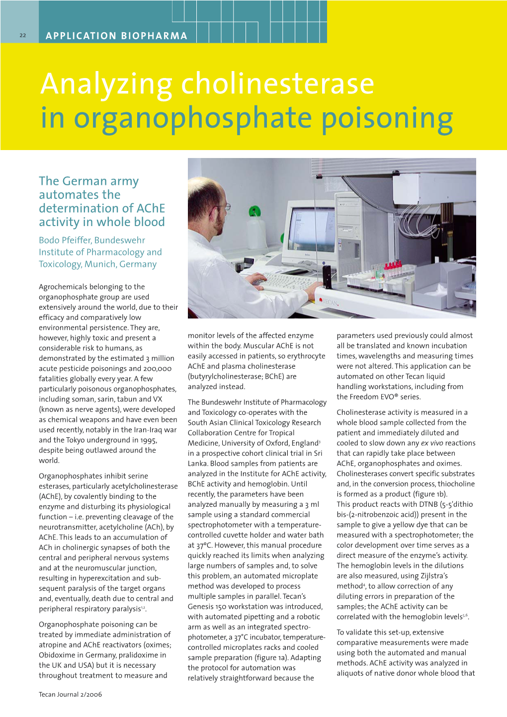 Analyzing Cholinesterase in Organophosphate Poisoning