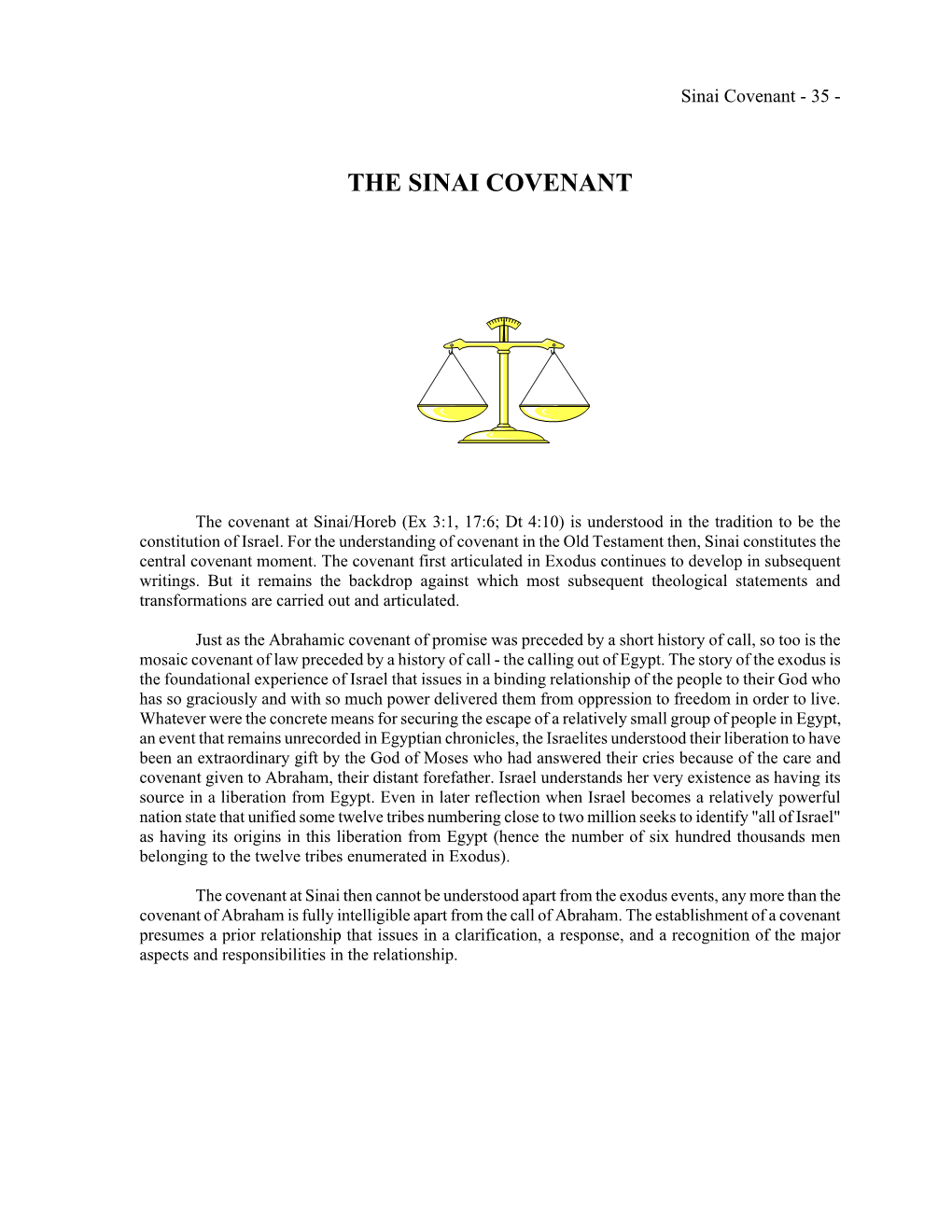 The Sinai Covenant