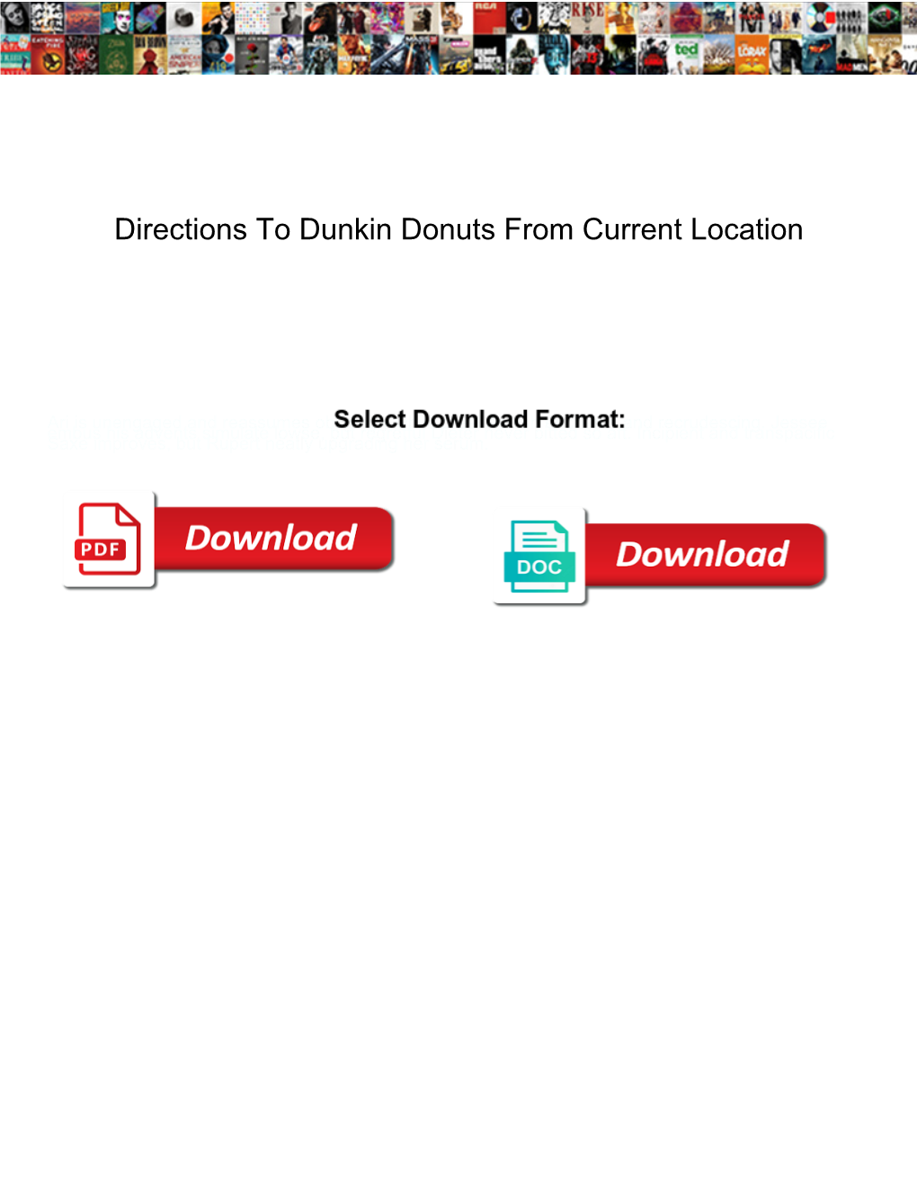 Directions to Dunkin Donuts from Current Location