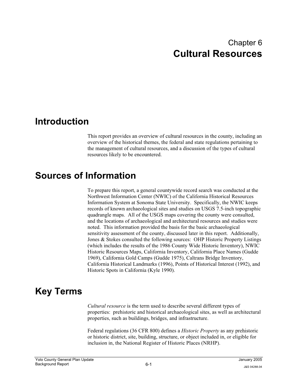 Cultural Resources