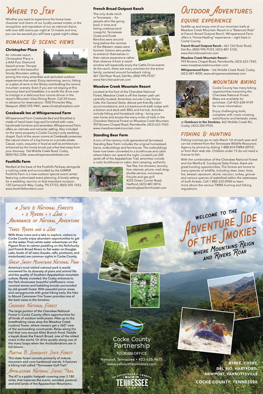 Adventure Side of the Smokies – Cocke County, TN