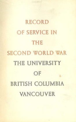 Record of Service in the Second World
