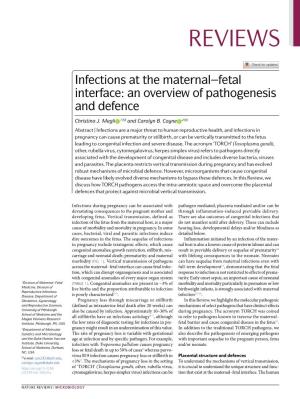 Infections at the Maternal–Fetal Interface: an Overview of Pathogenesis and Defence
