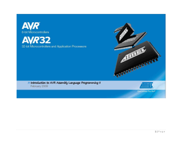 AVR Control Transfer -AVR Branching