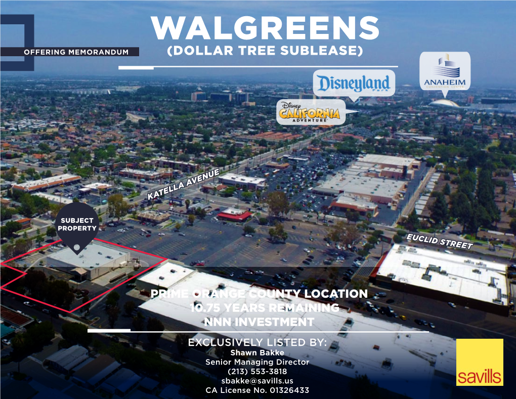 Walgreens Offering Memorandum (Dollar Tree Sublease)