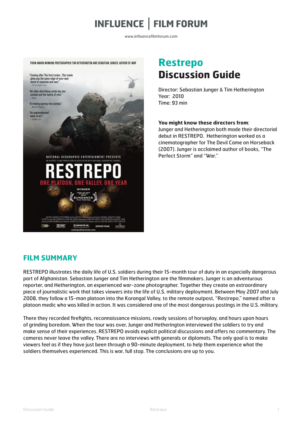 Restrepo Discussion Guide