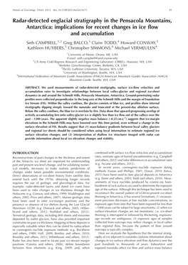 Radar-Detected Englacial Stratigraphy in the Pensacola Mountains, Antarctica: Implications for Recent Changes in Ice Flow and Accumulation