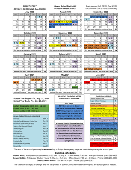 School Calendar Revision