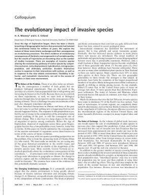 The Evolutionary Impact of Invasive Species