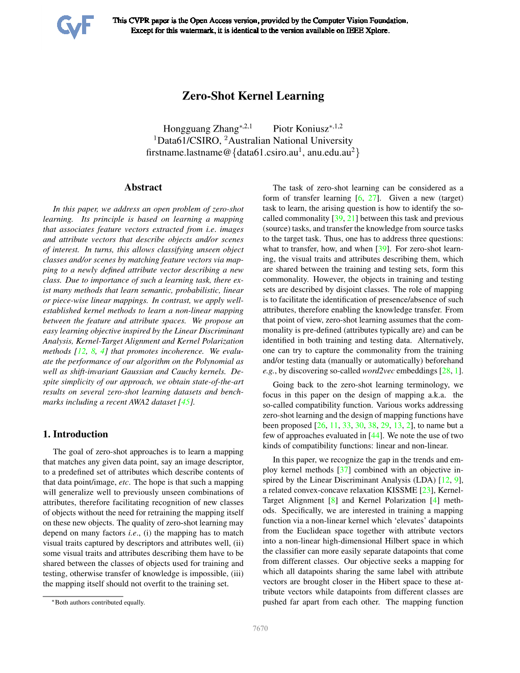 Zero-Shot Kernel Learning