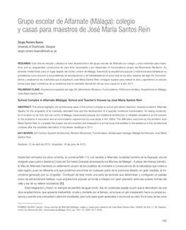 Grupo Escolar De Alfarnate (Málaga): Colegio Y Casas Para Maestros De José María Santos Rein