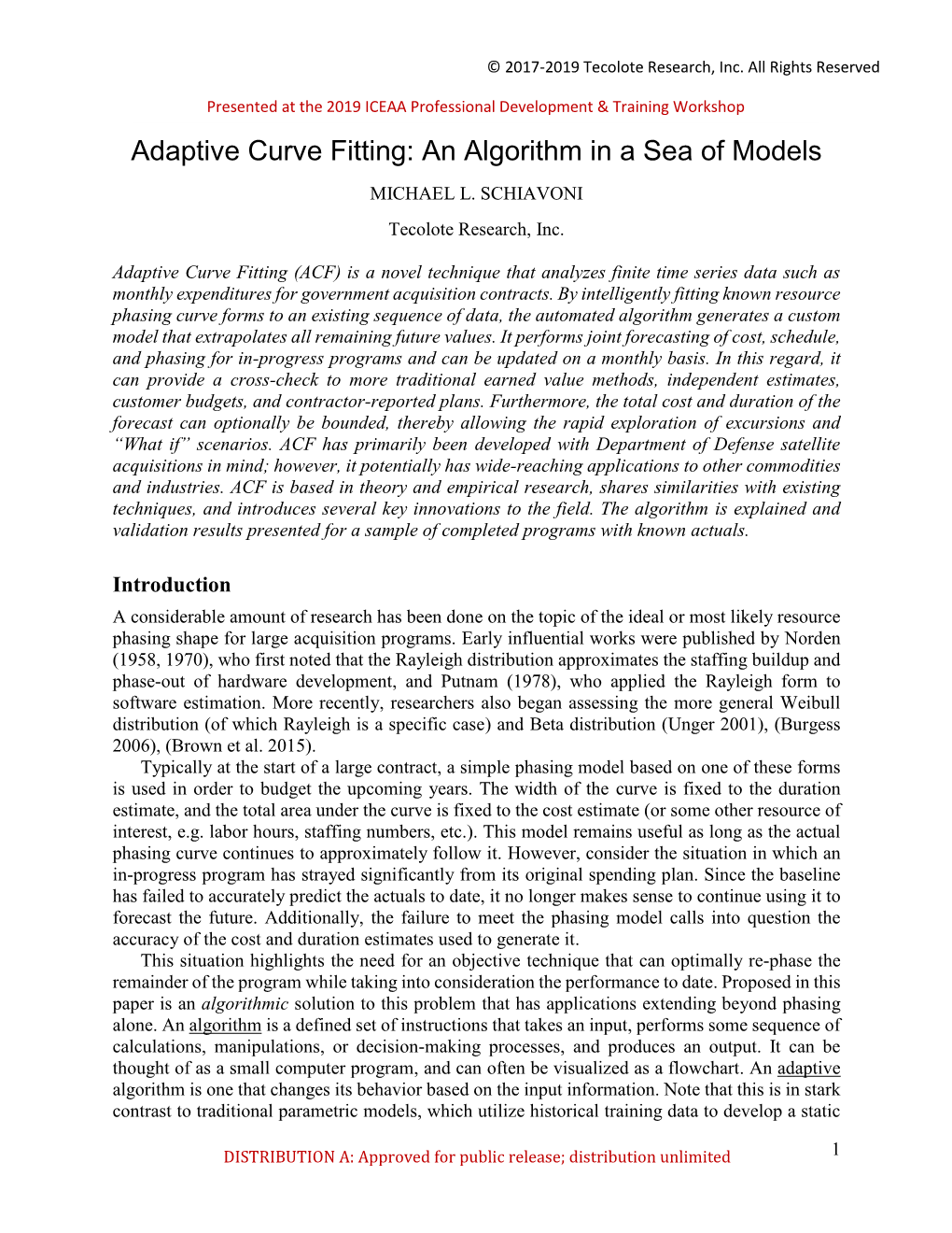 Adaptive Curve Fitting: an Algorithm in a Sea of Models