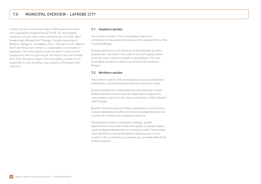 7.0 Municipal Overview – Latrobe City