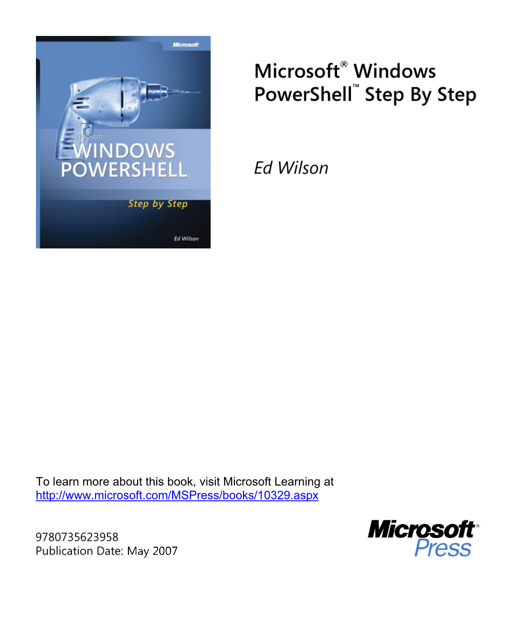 Sample Content from Microsoft Windows Powershell Step by Step