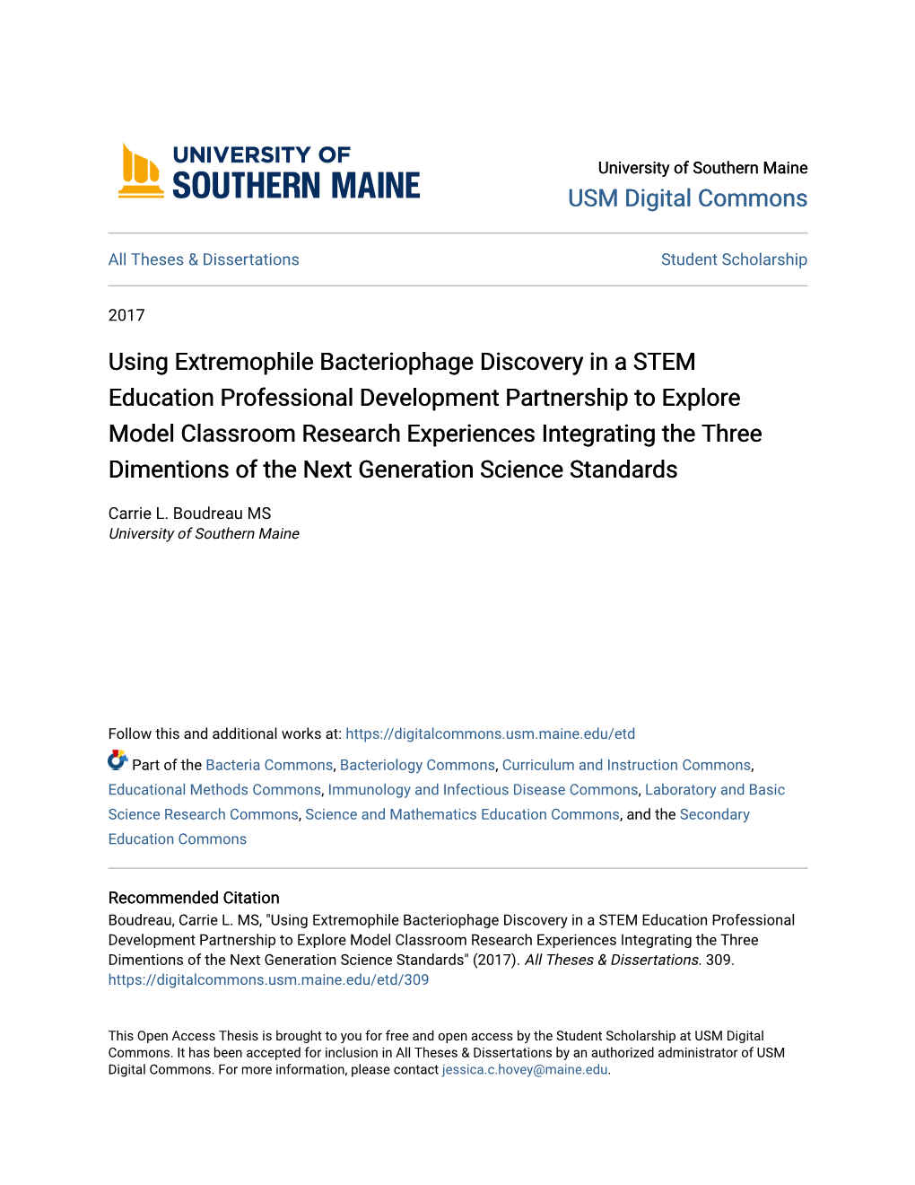 Using Extremophile Bacteriophage Discovery in a STEM Education