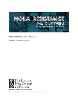 NOLA Resistance / 2 LOUISIANA SOCIAL STUDIES GRADE-LEVEL EXPECTATIONS