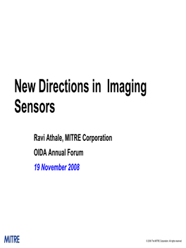 Lecture 9, Part 2B: New Directions in Imaging Sensors