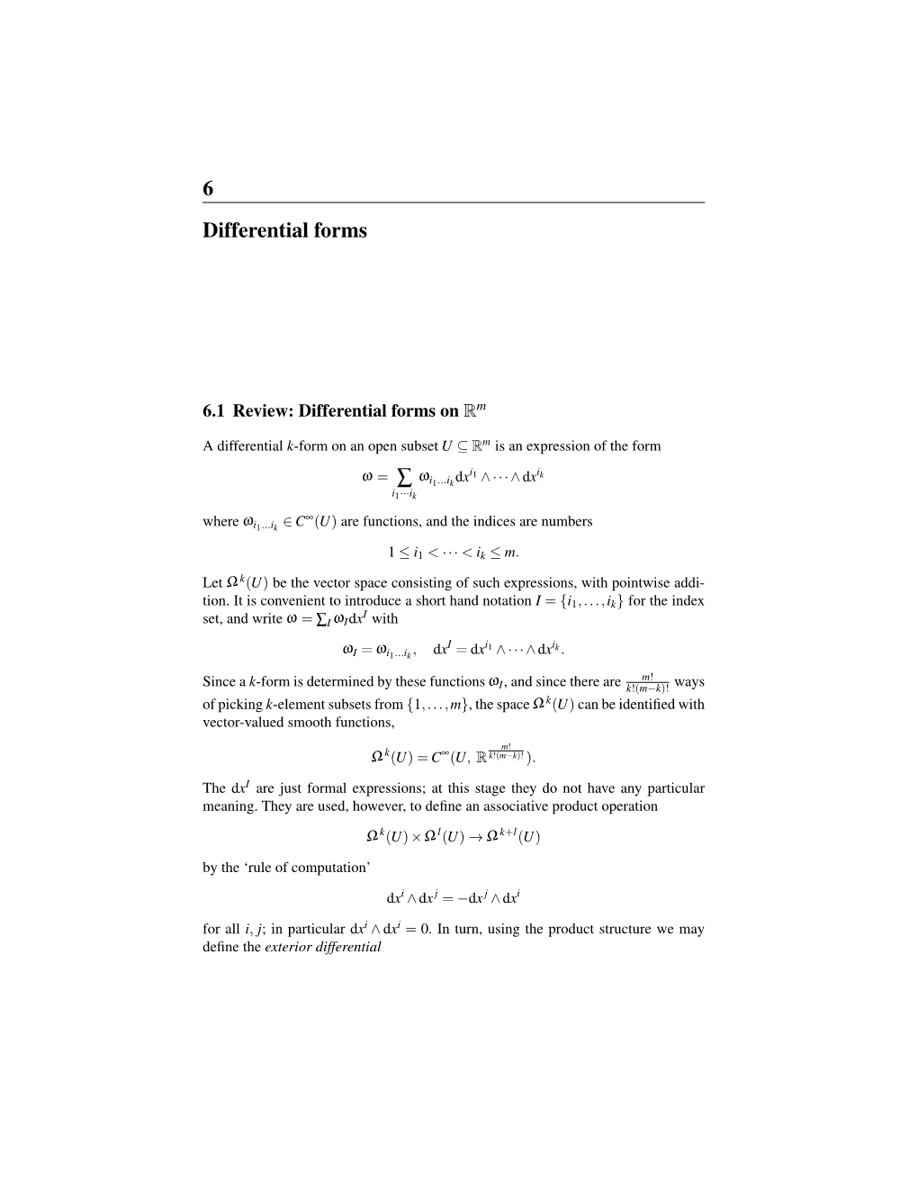 6 Differential Forms