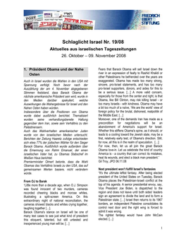 Schlaglicht Israel Nr. 19/08 Aktuelles Aus Israelischen Tageszeitungen 26