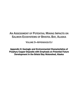 Geologic and Environmental Characteristics of Porphyry Copper Deposits with Emphasis on Potential Future Development in the Bristol Bay Watershed, Alaska