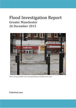 Flood Investigation Report Greater Manchester 26 December 2015