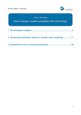 How to Design a Model Compatible with 3D Printing?