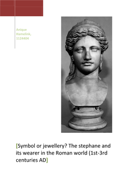 The Stephane and Its Wearer in the Roman World (1St-3Rd Centuries AD]