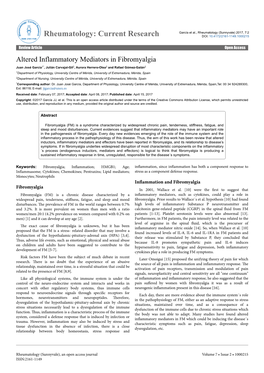 Altered Inflammatory Mediators in Fibromyalgia