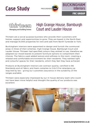Download Our Thirteen High Grange, Bamburgh Court and Lauder House Here