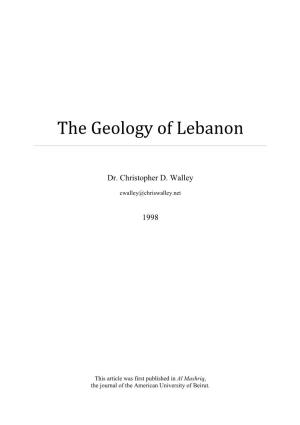 The Geology of Lebanon