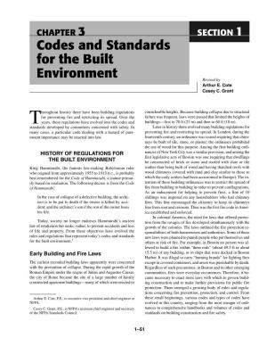 Chapter 3, Codes and Standards for the Built Environment