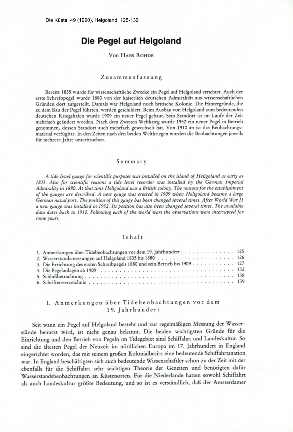 Die Küste, 49 (1990), Helgoland, 125-139