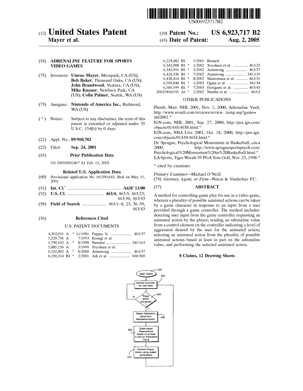 (12) United States Patent (10) Patent No.: US 6,923,717 B2 Mayer Et Al