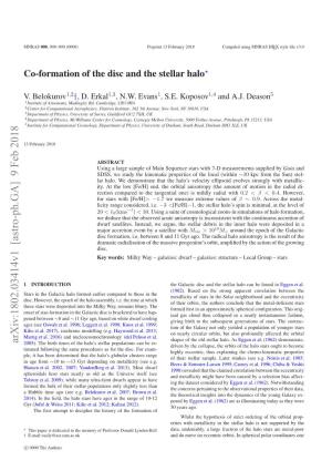 Co-Formation of the Disc and the Stellar Halo