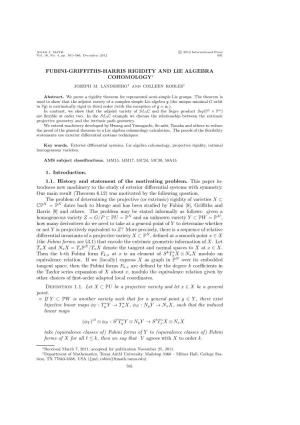 Fubini-Griffiths-Harris Rigidity and Lie Algebra Cohomology∗