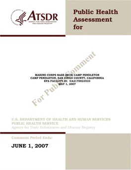 Marine Corps Base (Mcb) Camp Pendleton Camp Pendleton, San Diego County, California Epa Facility Id: Ca2170023533 May 1, 2007