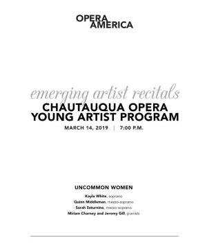 Emerging Artist Recital: Chautauqua Opera Young Artist Program