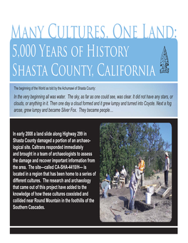 Many Cultures, One Land: 5,000 Years of History Shasta County, California