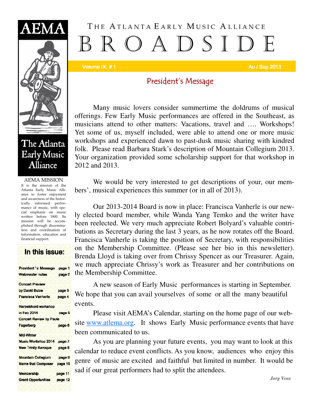 August 2013 Broadside